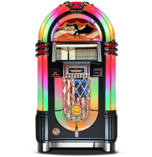 Rock-Ola Bubbler CD Jukebox in Gloss Black with Bluetooth
