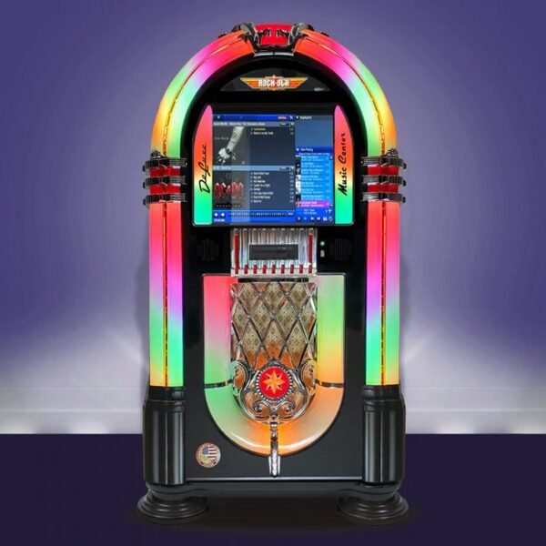 Rock-Ola Bubbler CD Jukebox in Gloss Black with Bluetooth - Image 2